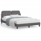 LED Bed Frame without Mattress "Zadar" Grey 140x200 cm