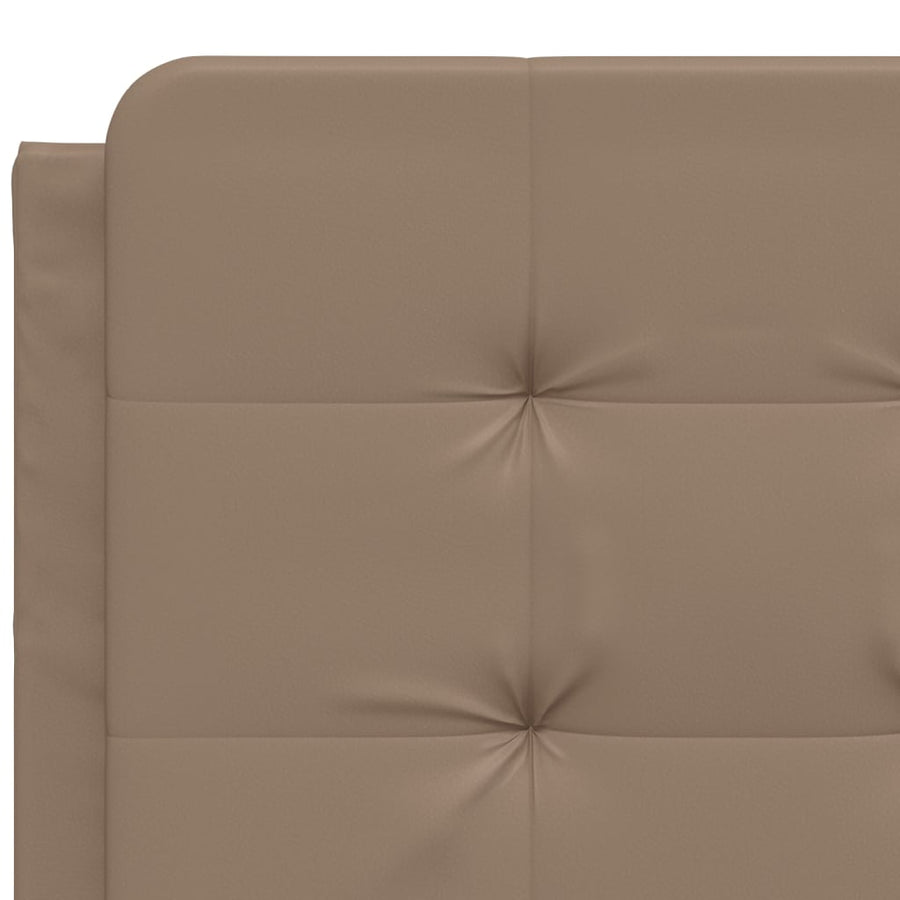 Bedframe met LED-verlichting kunstleer cappuccino 140x200 cm