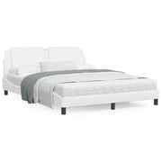 Bedframe 160x200 cm wit kunstleer met LED