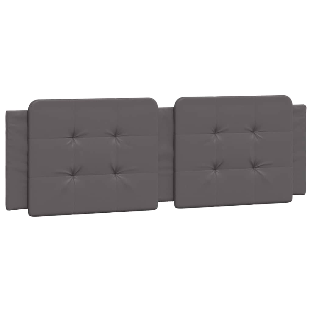 Bedframe met LED-verlichting kunstleer grijs 160x200 cm