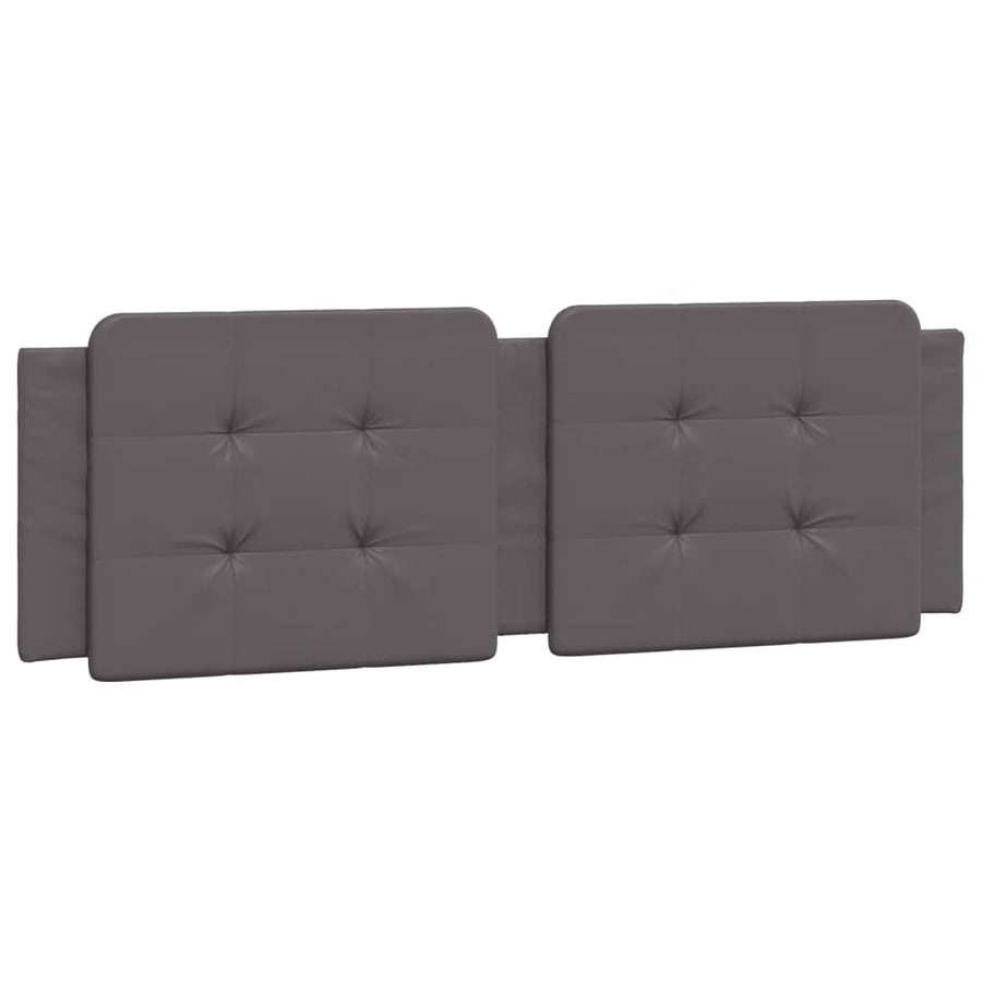 Bedframe met LED-verlichting kunstleer grijs 160x200 cm