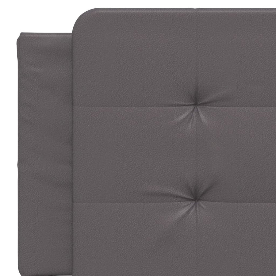 Bedframe met LED-verlichting kunstleer grijs 160x200 cm