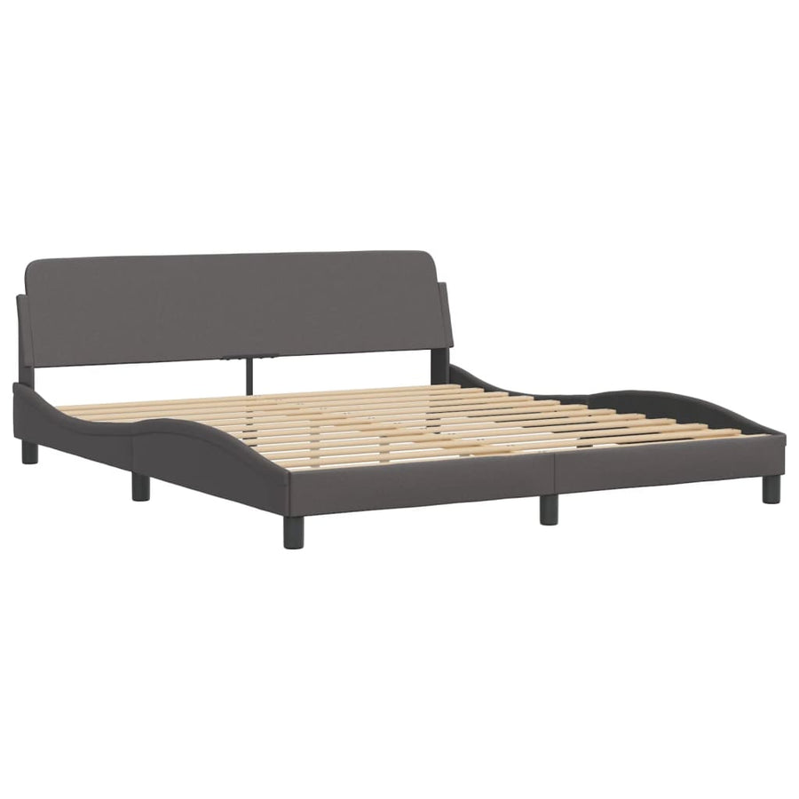 Bedframe met LED-verlichting kunstleer zwart 180x200 cm