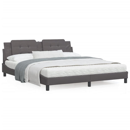 Bedframe met LED-verlichting kunstleer zwart 180x200 cm