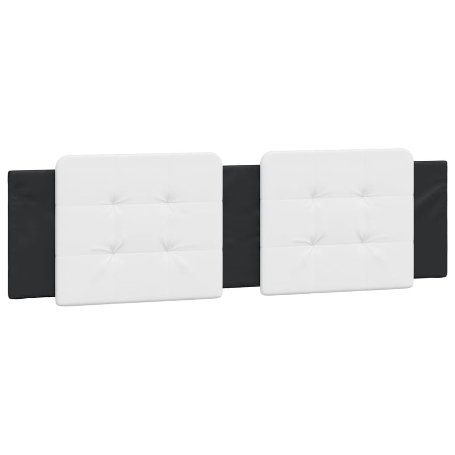 Bedframe met LED-verlichting kunstleer zwart en wit 180x200 cm