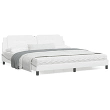 Bedframe met LED-verlichting kunstleer wit 200x200 cm