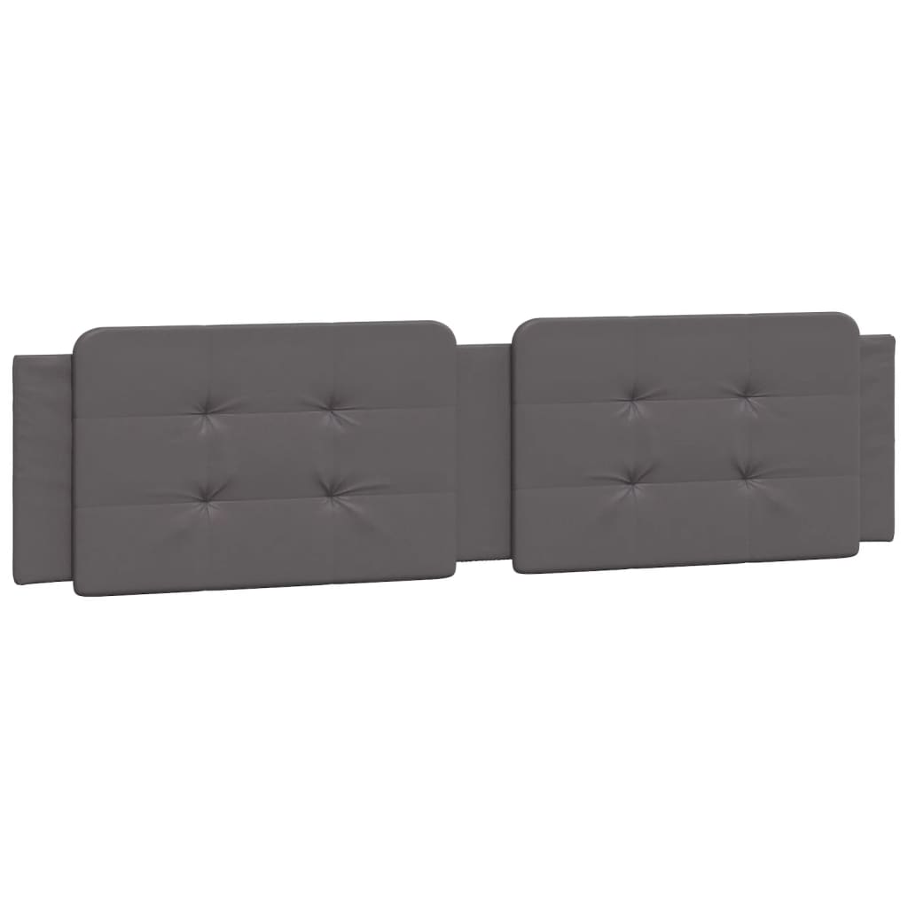 Bedframe met LED-verlichting kunstleer grijs 200x200 cm