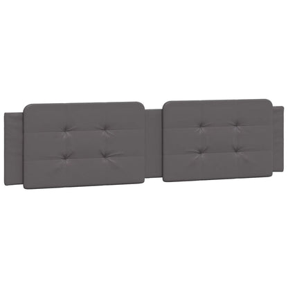 Bedframe met LED-verlichting kunstleer grijs 200x200 cm