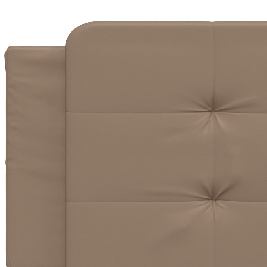 Bedframe met LED-verlichting kunstleer cappuccino 200x200 cm