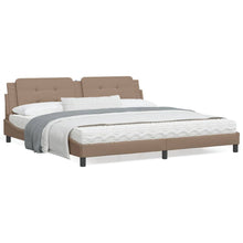 Bedframe met LED-verlichting kunstleer cappuccino 200x200 cm