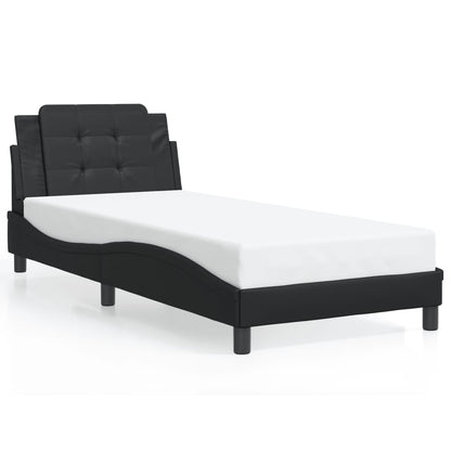 Bedframe met LED zonder matras "Zadar" zwart 100x203 cm