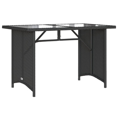 6-delige Loungeset met kussens poly rattan zwart