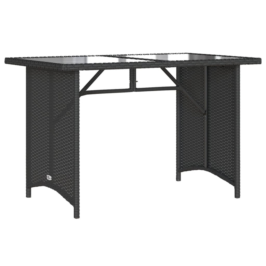 6-delige Loungeset met kussens poly rattan zwart