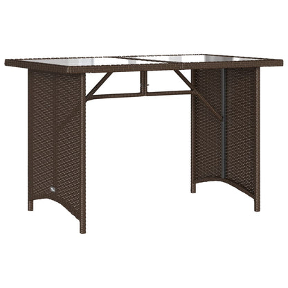 6-delige Loungeset met kussens poly rattan bruin