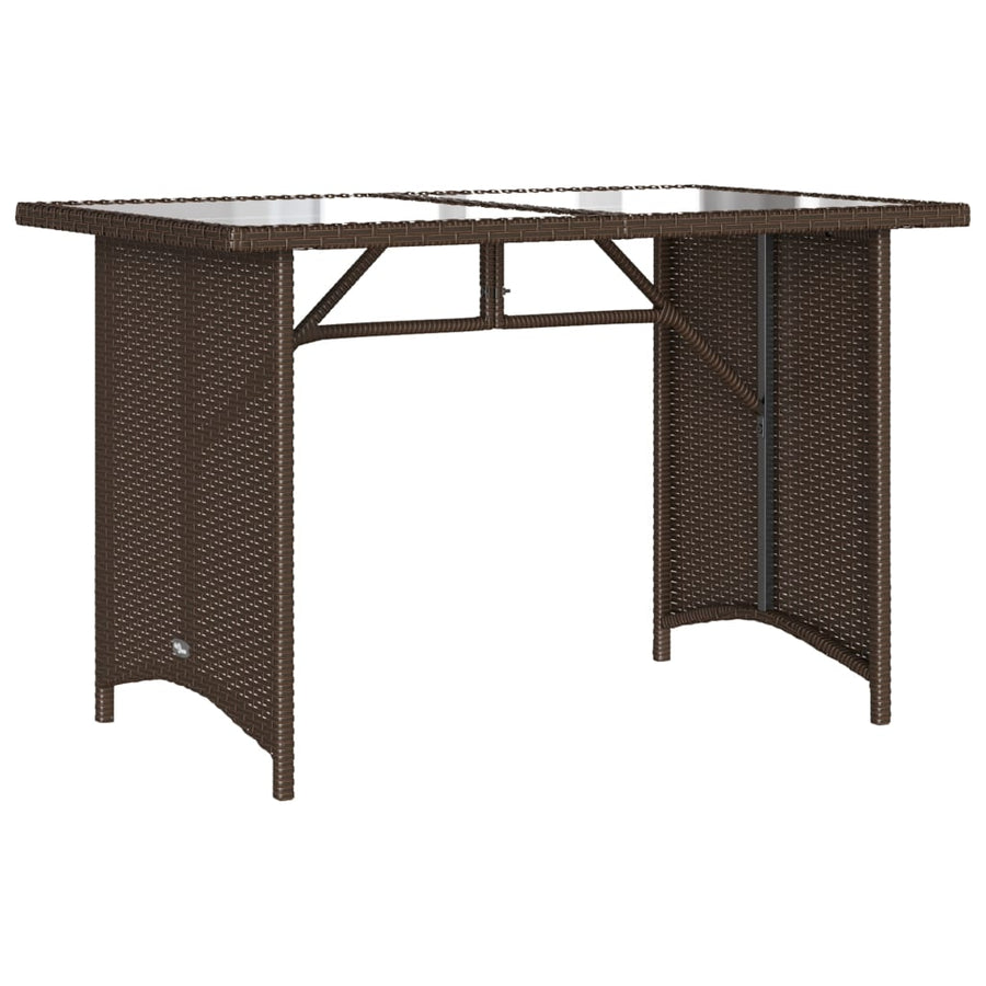 6-delige Loungeset met kussens poly rattan bruin