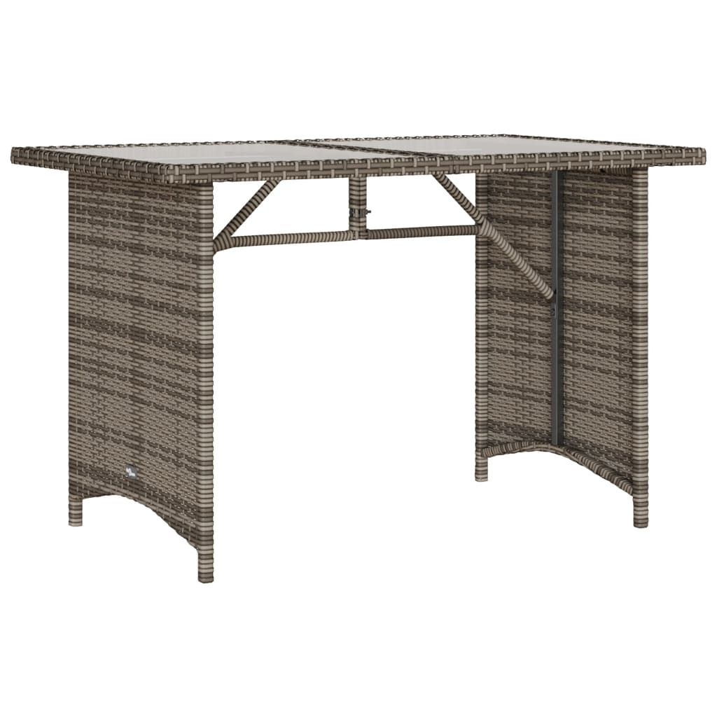 6-delige Loungeset met kussens poly rattan grijs