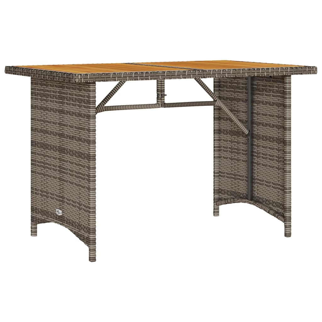 6-delige Loungeset met kussens poly rattan grijs
