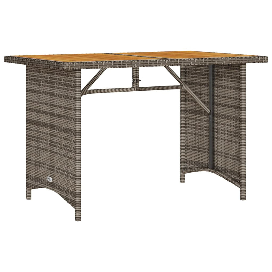 6-delige Loungeset met kussens poly rattan grijs