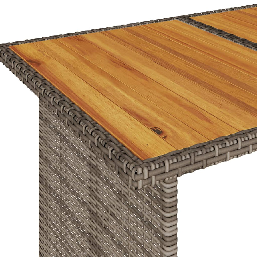 6-delige Loungeset met kussens poly rattan grijs