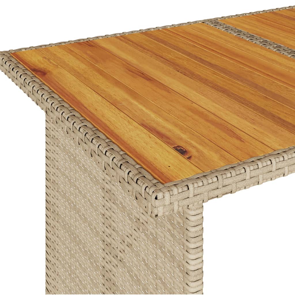 6-delige Loungeset met kussens poly rattan beige