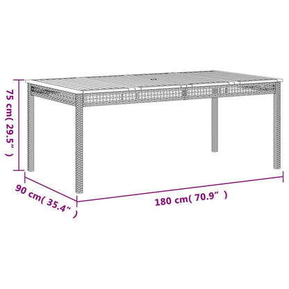 9-Delige Tuinset Poly Rattan Zwart 8