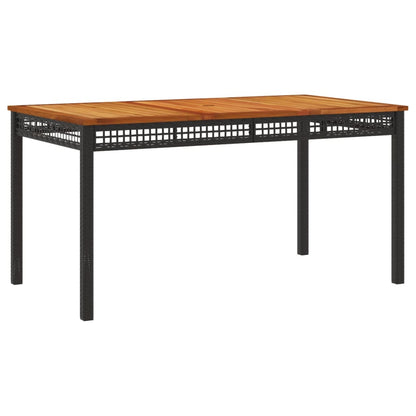 3-Delige Tuinset Met Kussens Poly Rattan Zwart