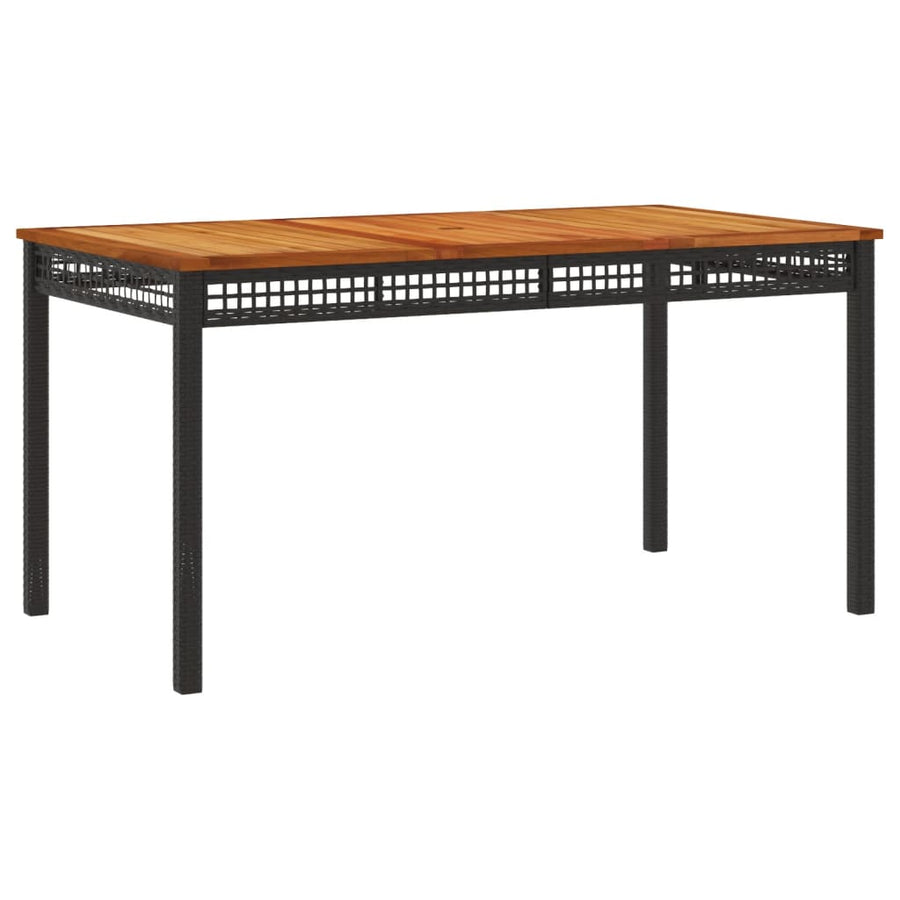 3-Delige Tuinset Met Kussens Poly Rattan Zwart