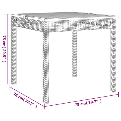 5-Delige Tuinset Met Kussens Poly Rattan Grijs