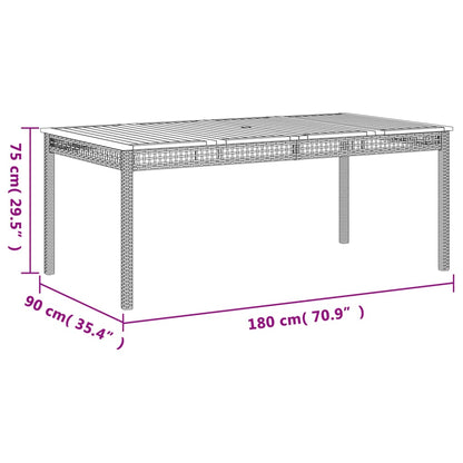 9-Delige Tuinset Met Kussens Poly Rattan Grijs