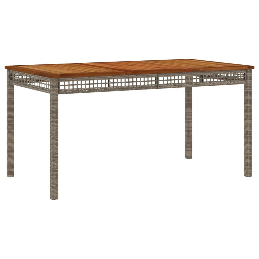 3-Delige Tuinset Met Kussens Poly Rattan Grijs