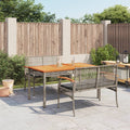 3-piece Garden Set with Cushions Poly Rattan Grey