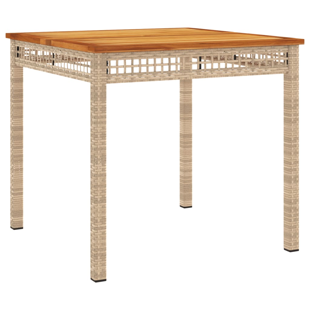 3-Delige Tuinset Met Kussens Poly Rattan Beige