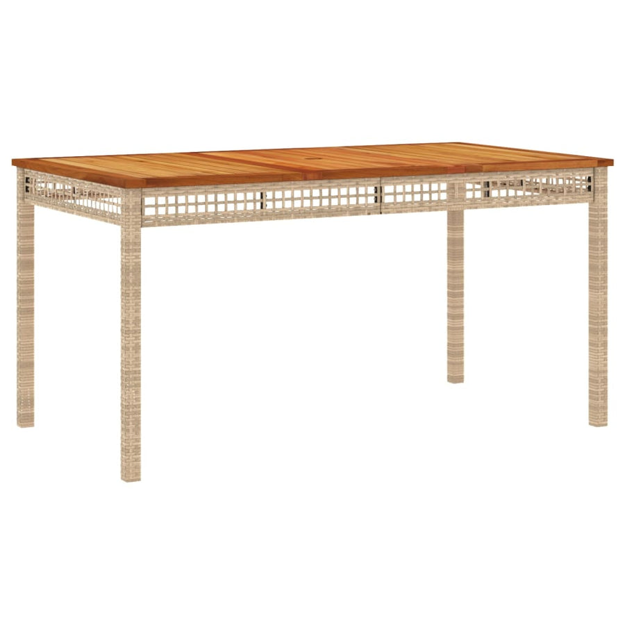 5-Delige Tuinset Met Kussens Poly Rattan Beige