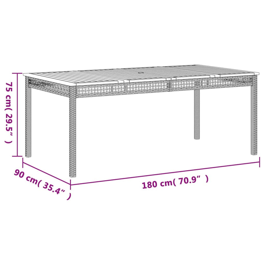 7-Delige Tuinset Met Kussens Poly Rattan Beige