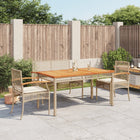 4-Delige Tuinset Met Kussens Poly Rattan Beige