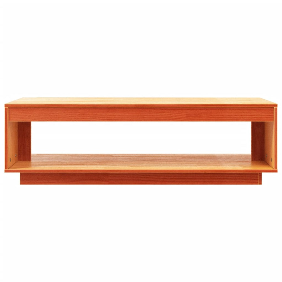 Salontafel 110X50X33,5 Cm Massief Grenenhout Wasbruin