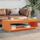 Coffee table 110x50x33.5 cm solid pine wax brown