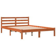 Bedframe massief grenenhout wasbruin 120x190 cm 120 x 190 cm Wasbruin