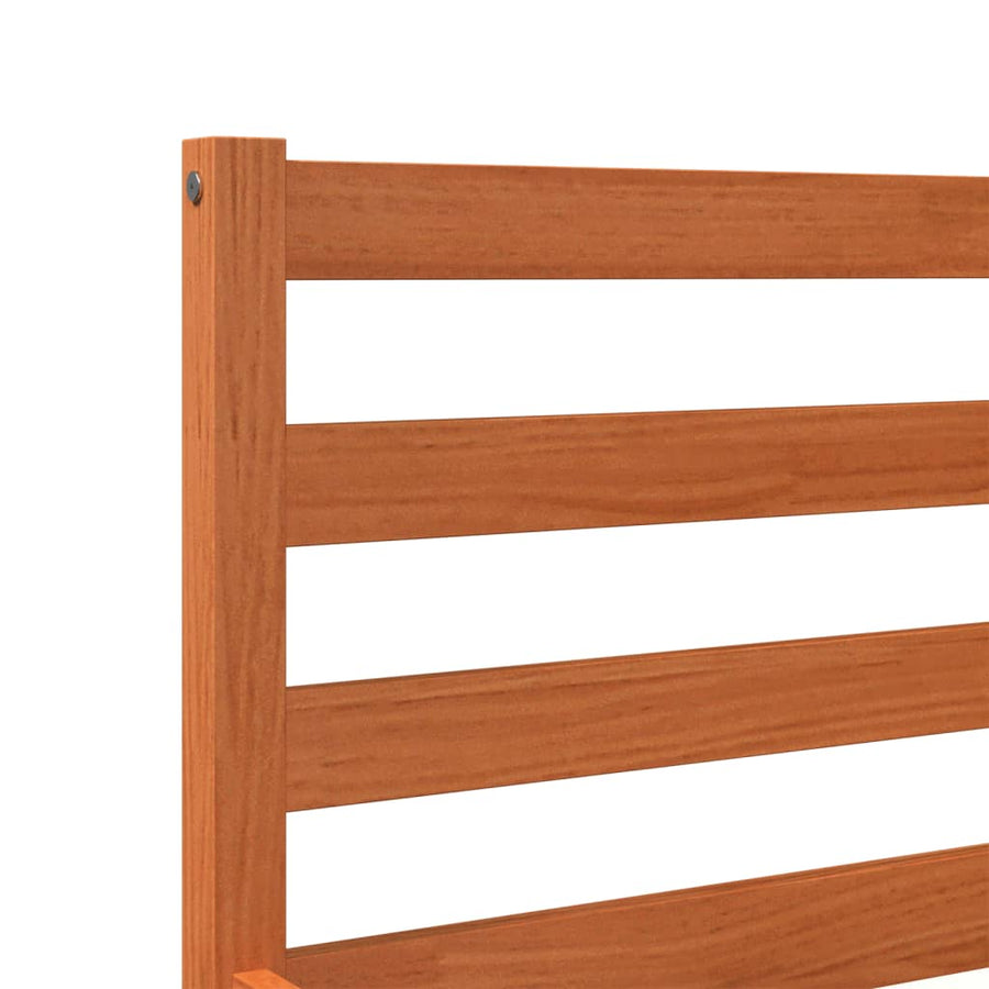 Bedframe massief grenenhout wasbruin 120x190 cm 120 x 190 cm Wasbruin