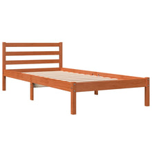 Bedframe massief grenenhout wasbruin 90x200 cm 90 x 200 cm Wasbruin
