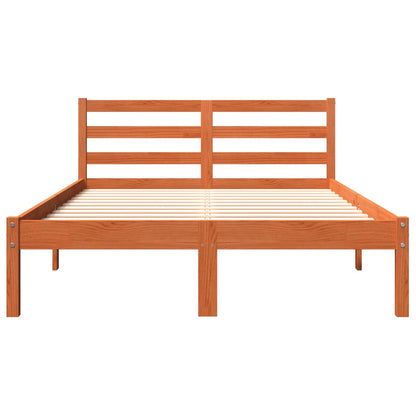 Bedframe massief grenenhout wasbruin 120x200 cm 120 x 200 cm Wasbruin