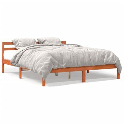 Bedframe massief grenenhout wasbruin 180x200 cm 180 x 200 cm Wasbruin
