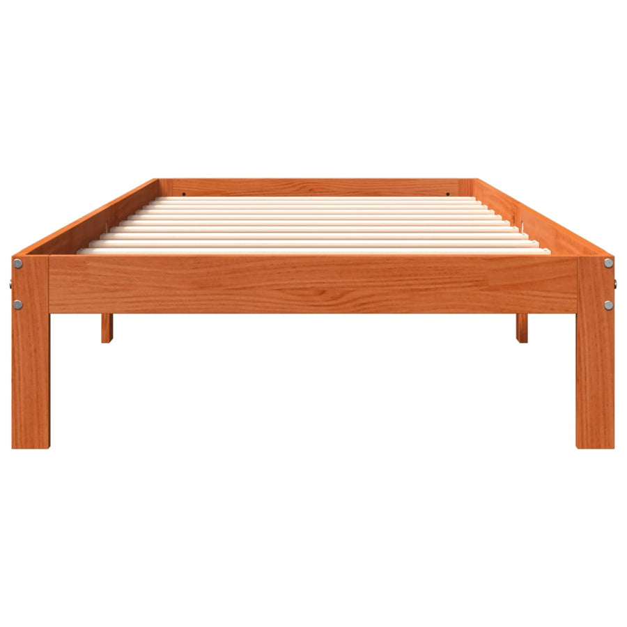 Bedframe Massief Grenenhout 75 x 190 cm Wasbruin