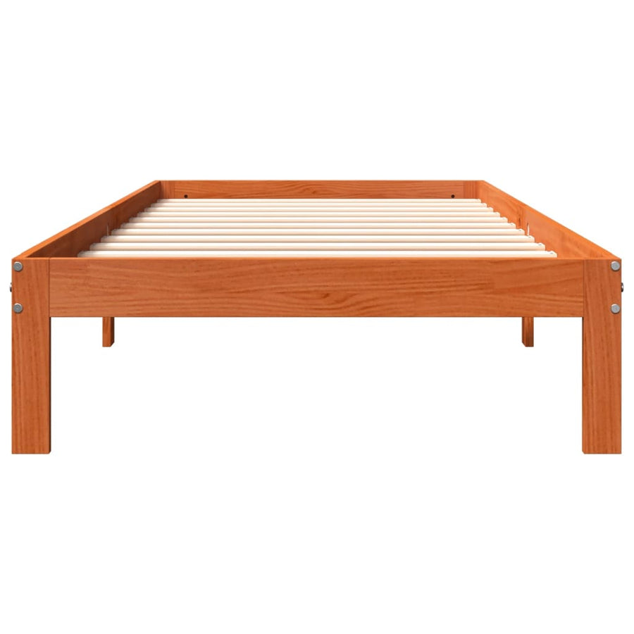 Bedframe Massief Grenenhout 90 x 190 cm Wasbruin
