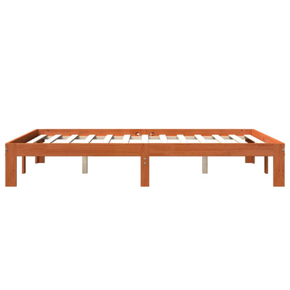 Bedframe Massief Grenenhout 140 x 190 cm Wasbruin