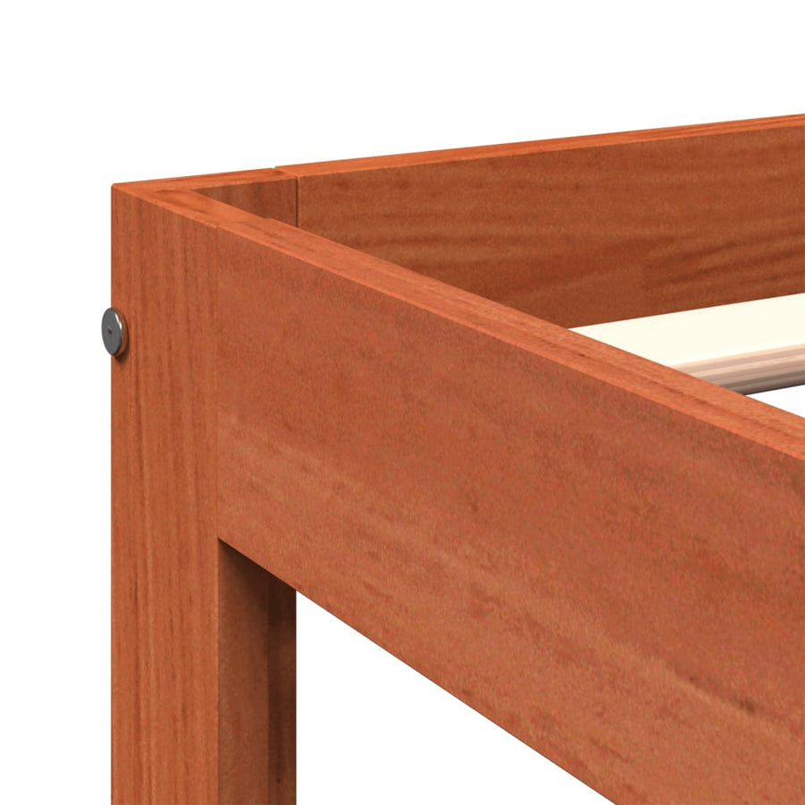 Bedframe Massief Grenenhout 140 x 190 cm Wasbruin