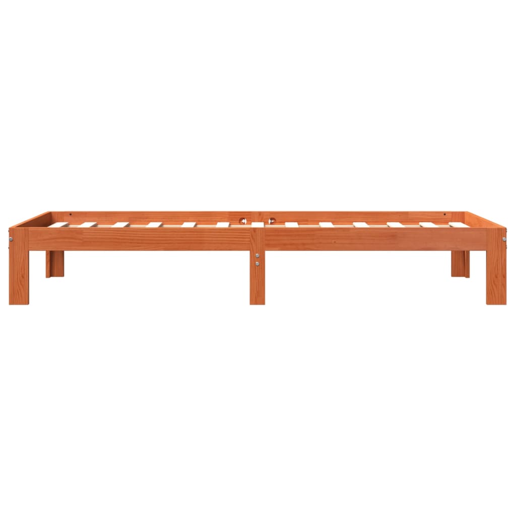 Bedframe Massief Grenenhout 100 x 200 cm Wasbruin