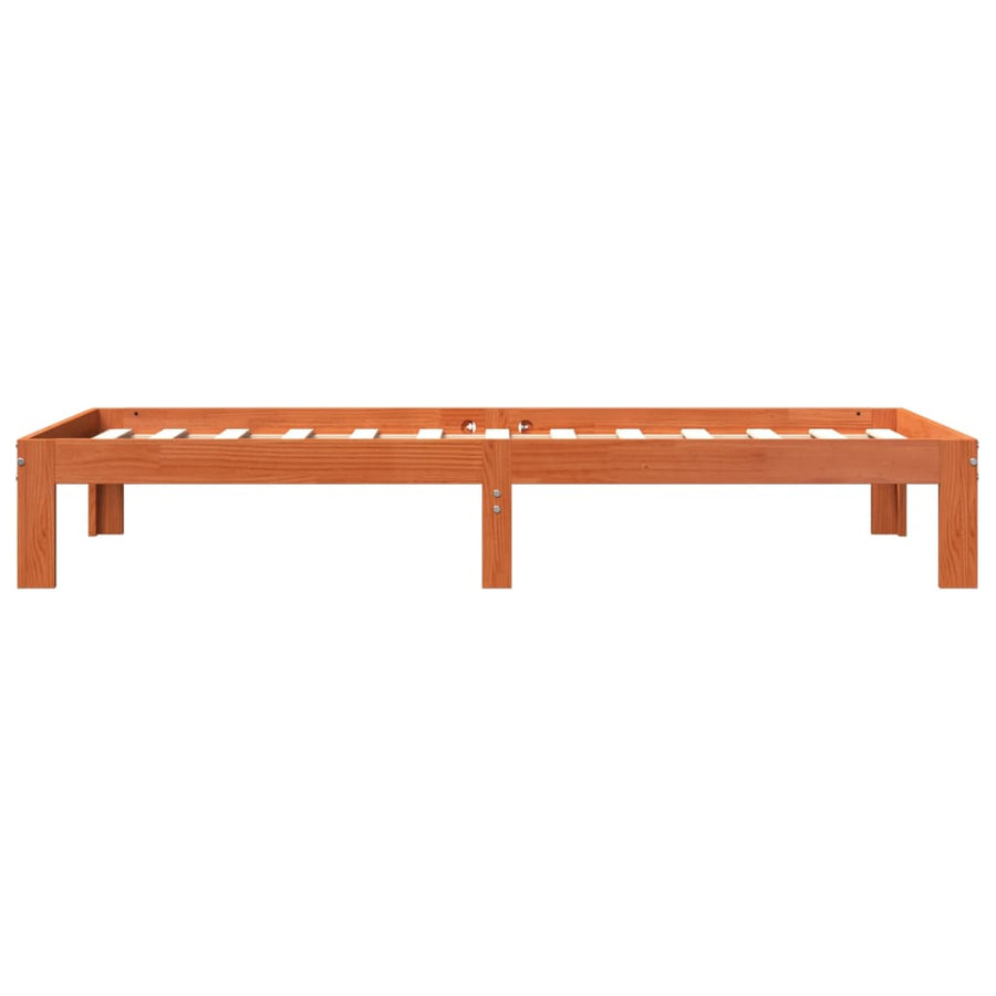Bedframe Massief Grenenhout 100 x 200 cm Wasbruin