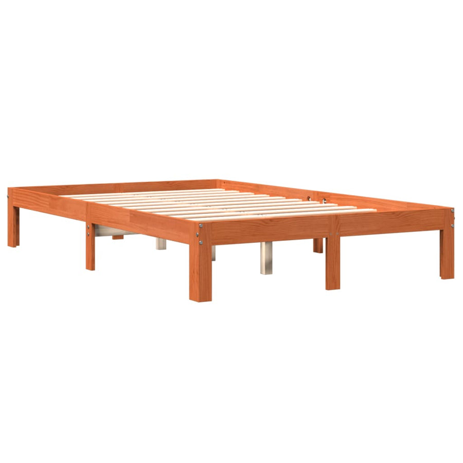 Bedframe Massief Grenenhout 140 x 200 cm Wasbruin