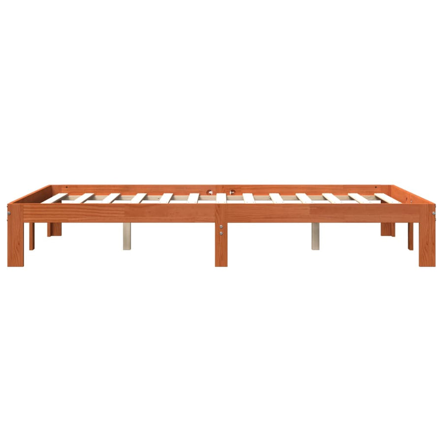 Bedframe Massief Grenenhout 140 x 200 cm Wasbruin